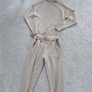 Women's Taupe Knit Set - Sweater and Pants